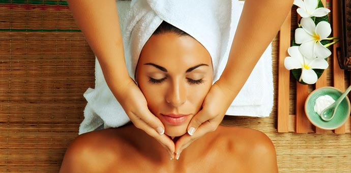 A woman enjoys a relaxing massage