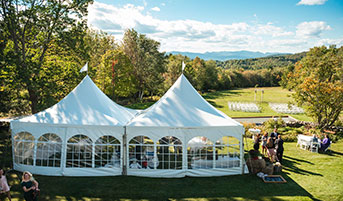 Destination Wedding in Vermont - Outside Tent